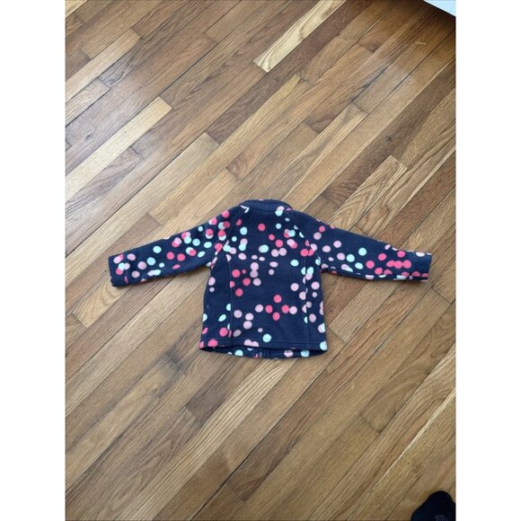 Columbia Girls Toddler Fleece Jacket Blue multicolor Dots Size 2T - Picture 3 of 4